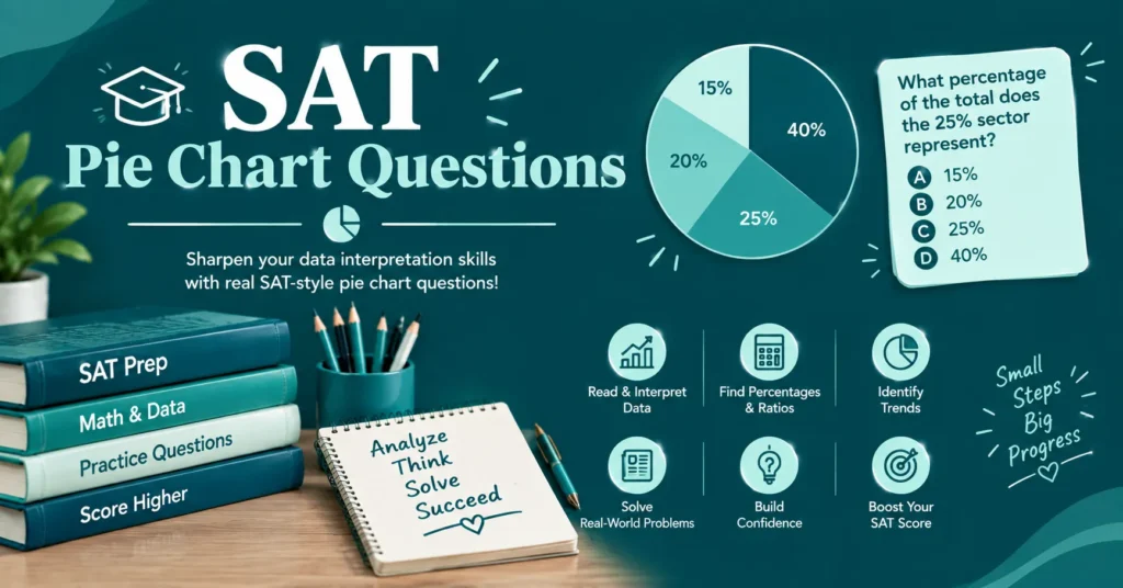 SAT pie chart questions with data analysis.