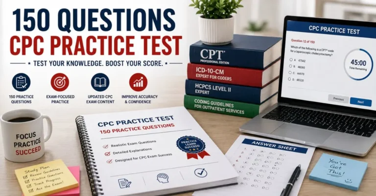 150 questions CPC practice test for medical coding exam preparation