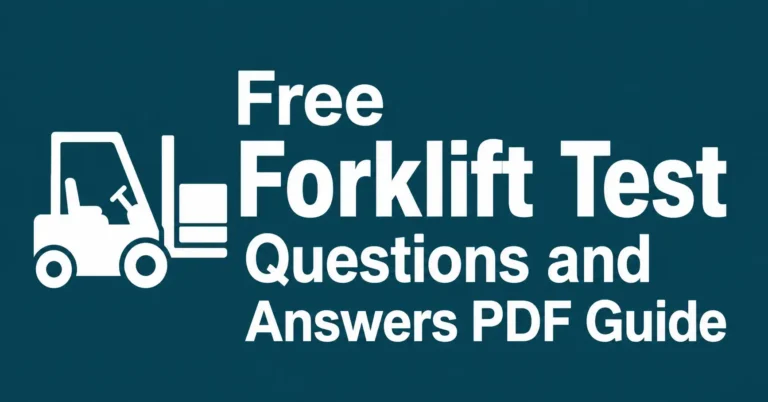 Free Forklift Test Questions and Answers PDF Guide