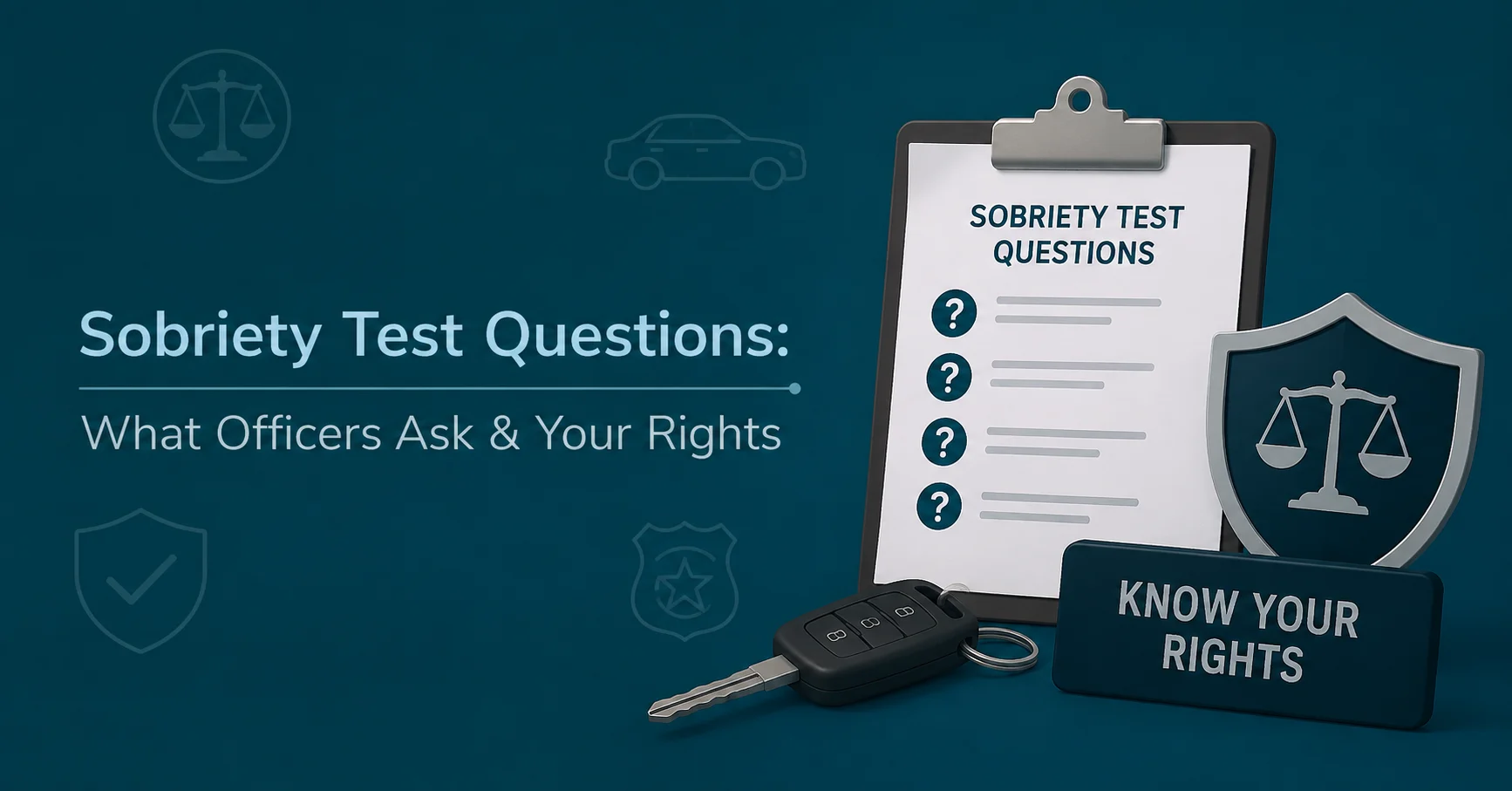 Sobriety test questions guide showing what officers ask and your rights