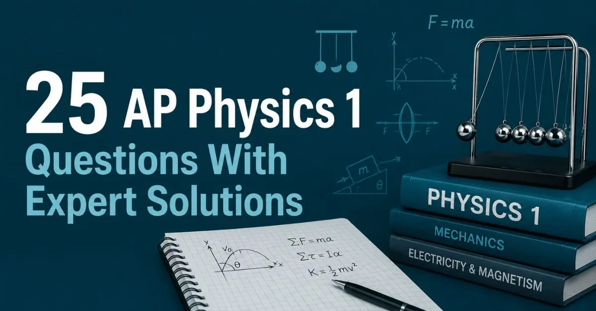25 AP Physics 1 questions with expert solutions for exam practice