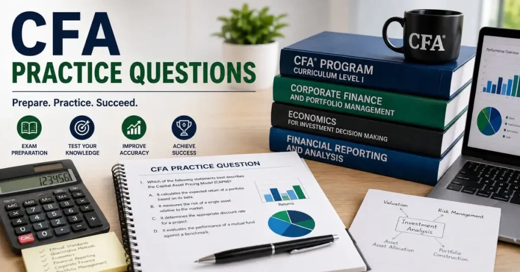 CFA practice questions for exam preparation and study