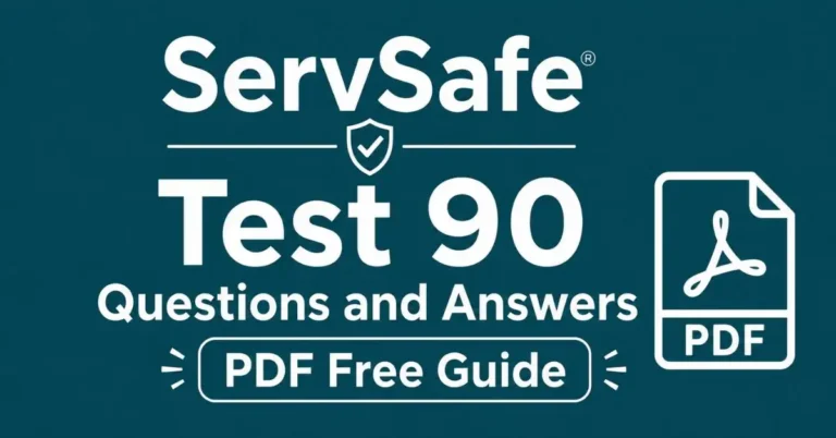 ServSafe Test 90 Questions and Answers PDF Free Guide