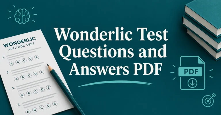 Wonderlic Test Questions and Answers PDF