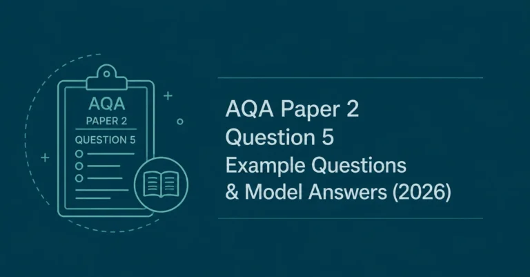 AQA Paper 2 Question 5 Example Questions & Model Answers 2026