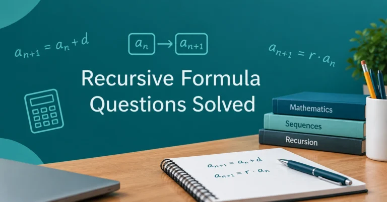 Recursive Formula Questions Solved